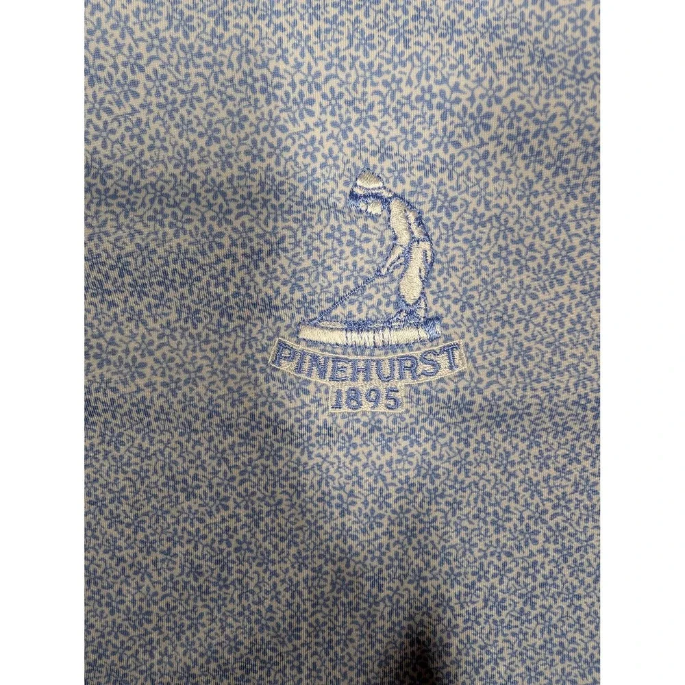 Ralph Lauren RLX Polo Shirt Mens XL Blue Floral Pinehurst Golf Wicking Logo